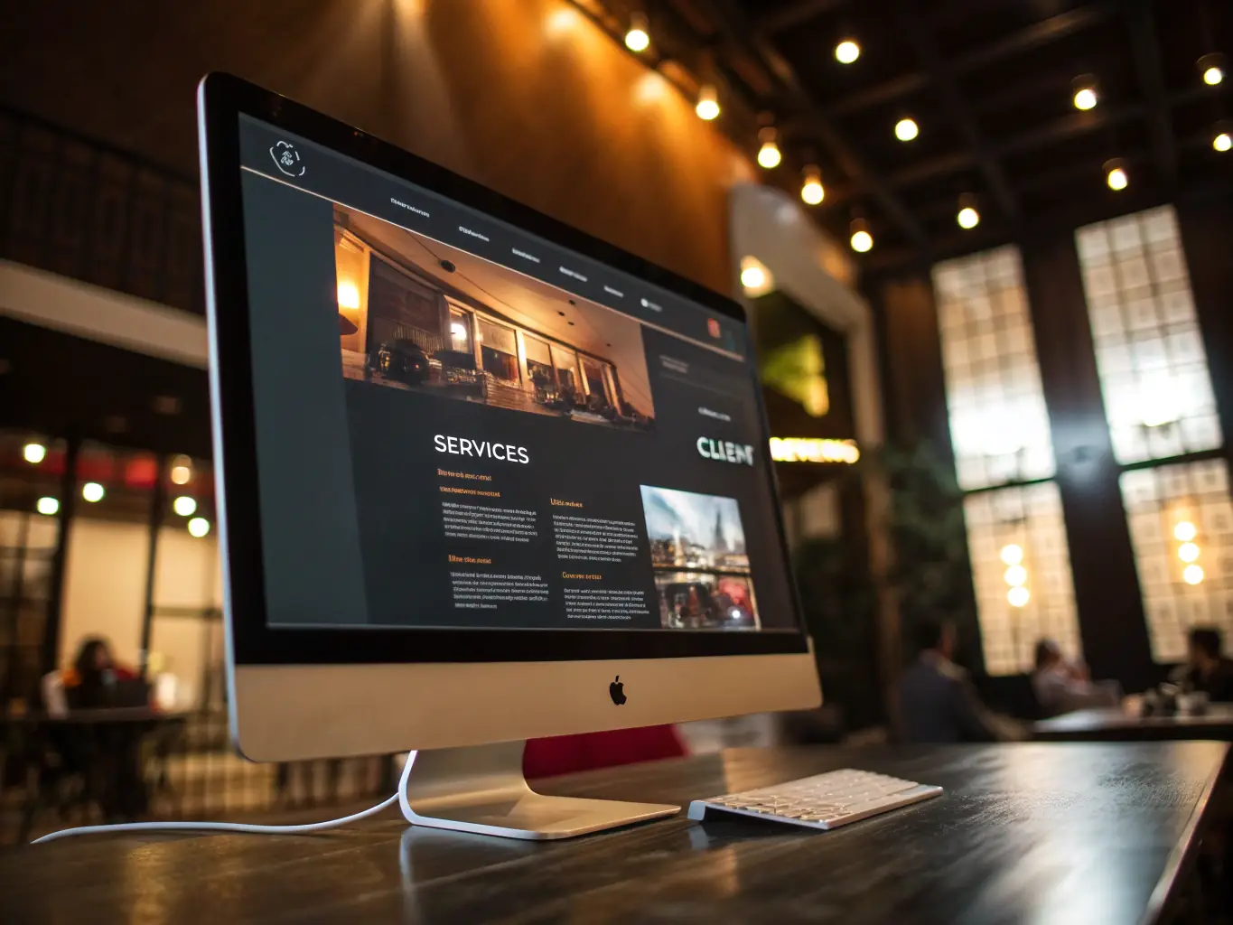 A visually stunning website design featuring a black and gold color palette, showcasing a luxury brand's products with elegant typography and seamless navigation.